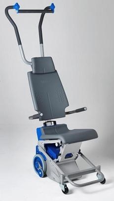 Schodołaz LIFTKAR PTS gotowy do transportu osoby niepełnosprawnej
