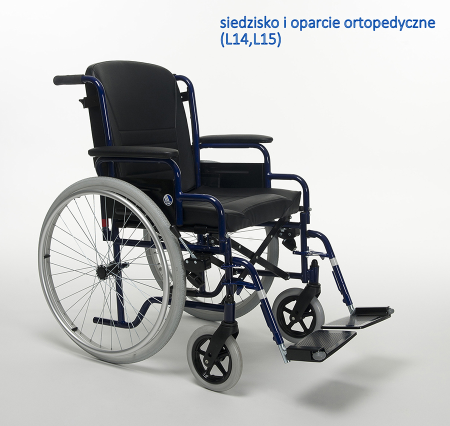 Wózek inwalidzki 28 z siedziskiem i oparciem ortopedycznym